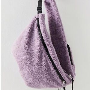 Cozy Lavender Sherpa Sling Bag